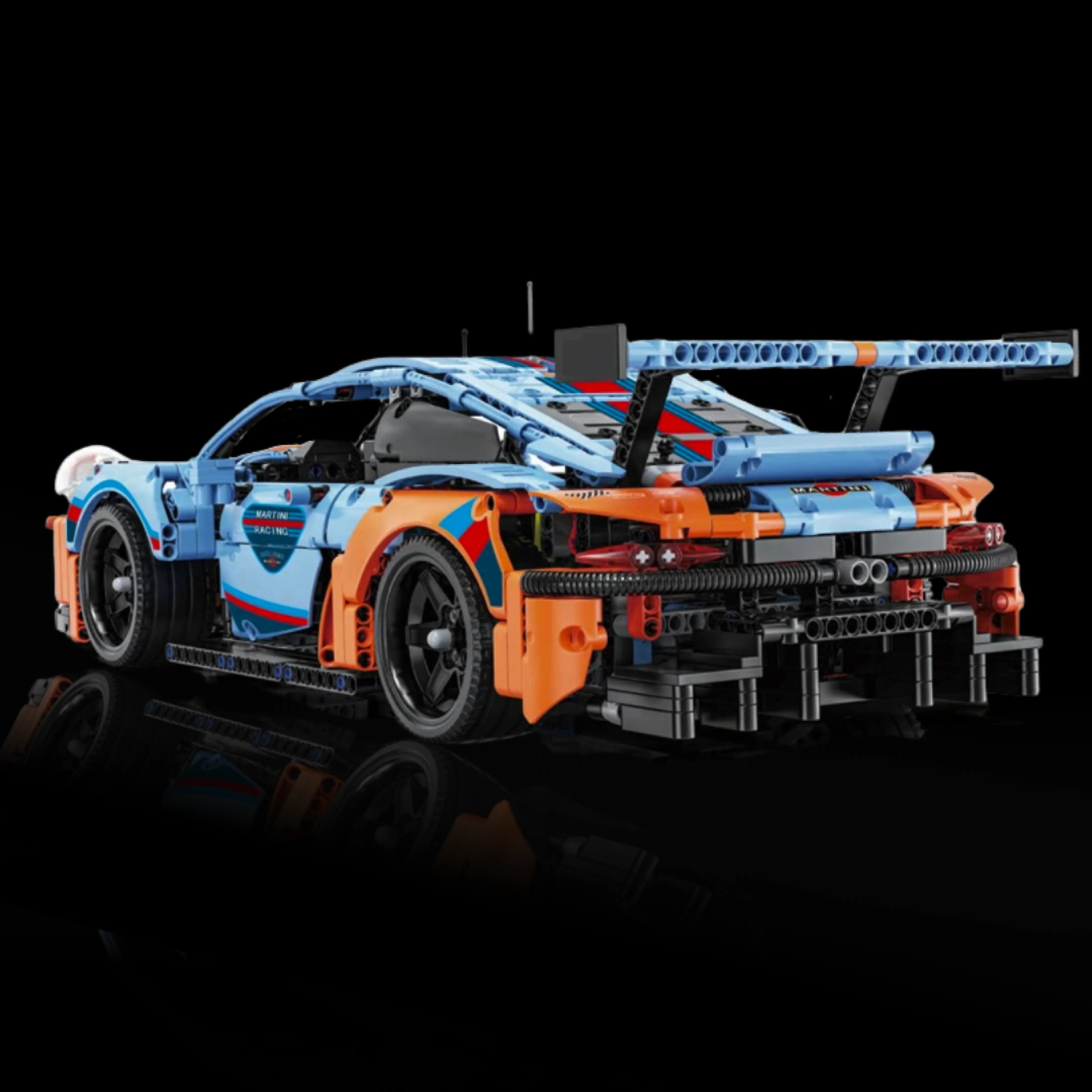 911 RSR Blau-Orange Modellbausatz (1580 Teile)