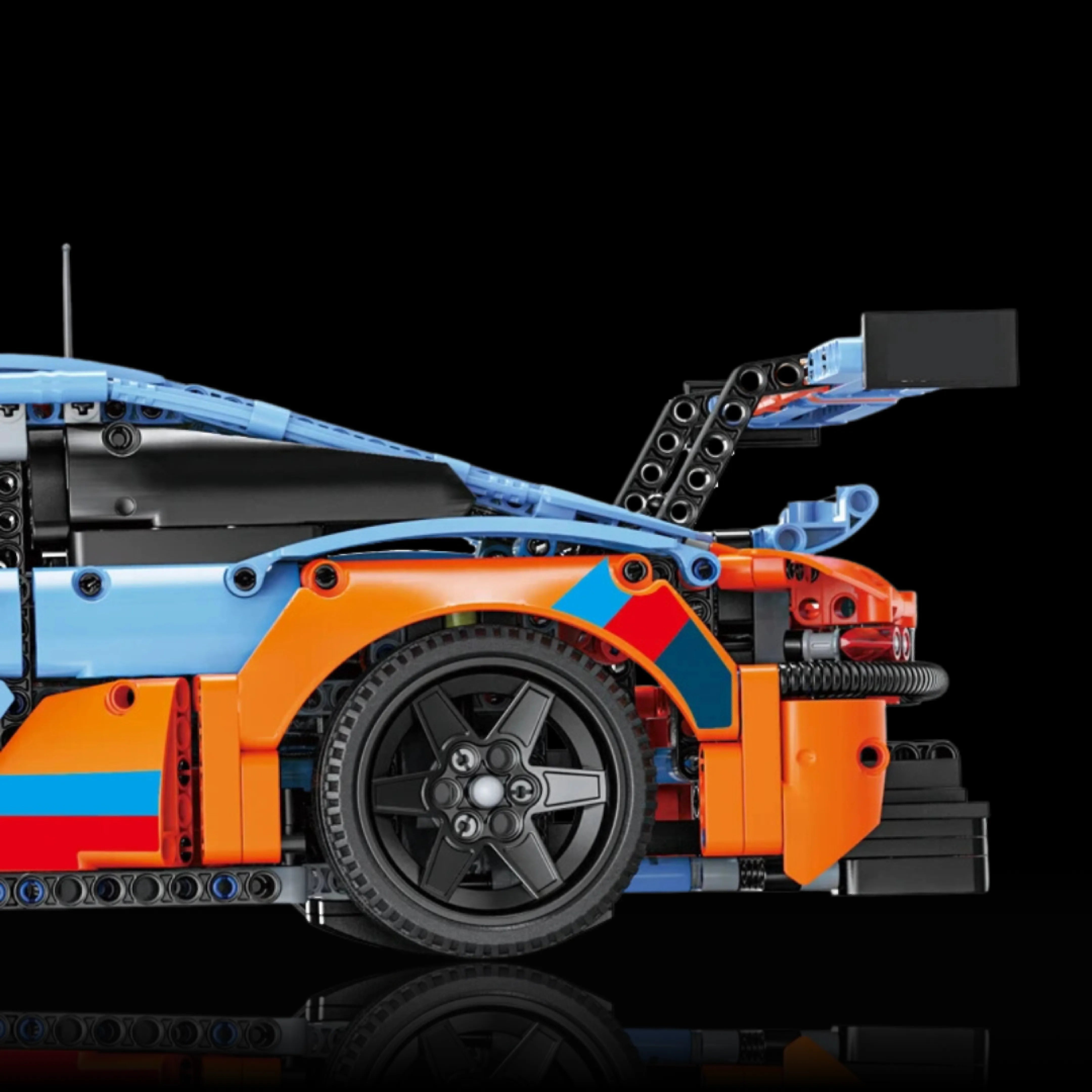 911 RSR Blau-Orange Modellbausatz (1580 Teile)